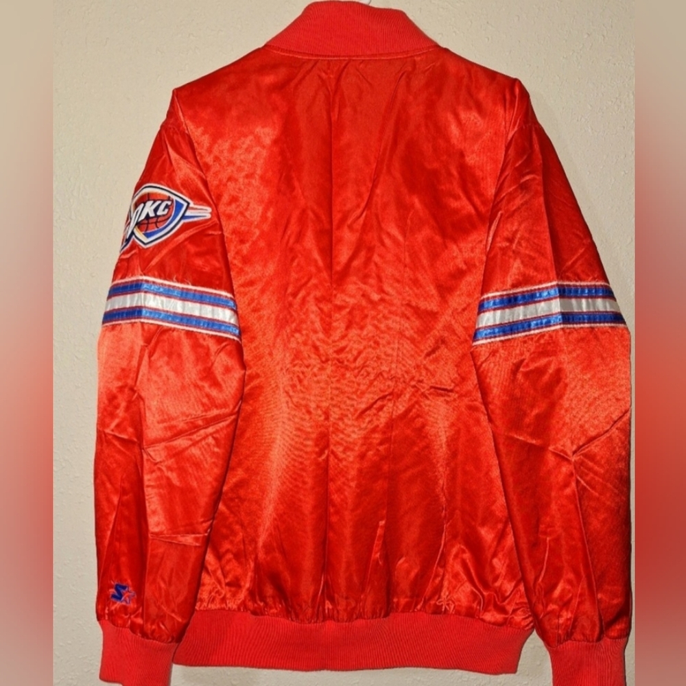 STARTER Red Satin Thunder Jacket - Picture 2 of 2